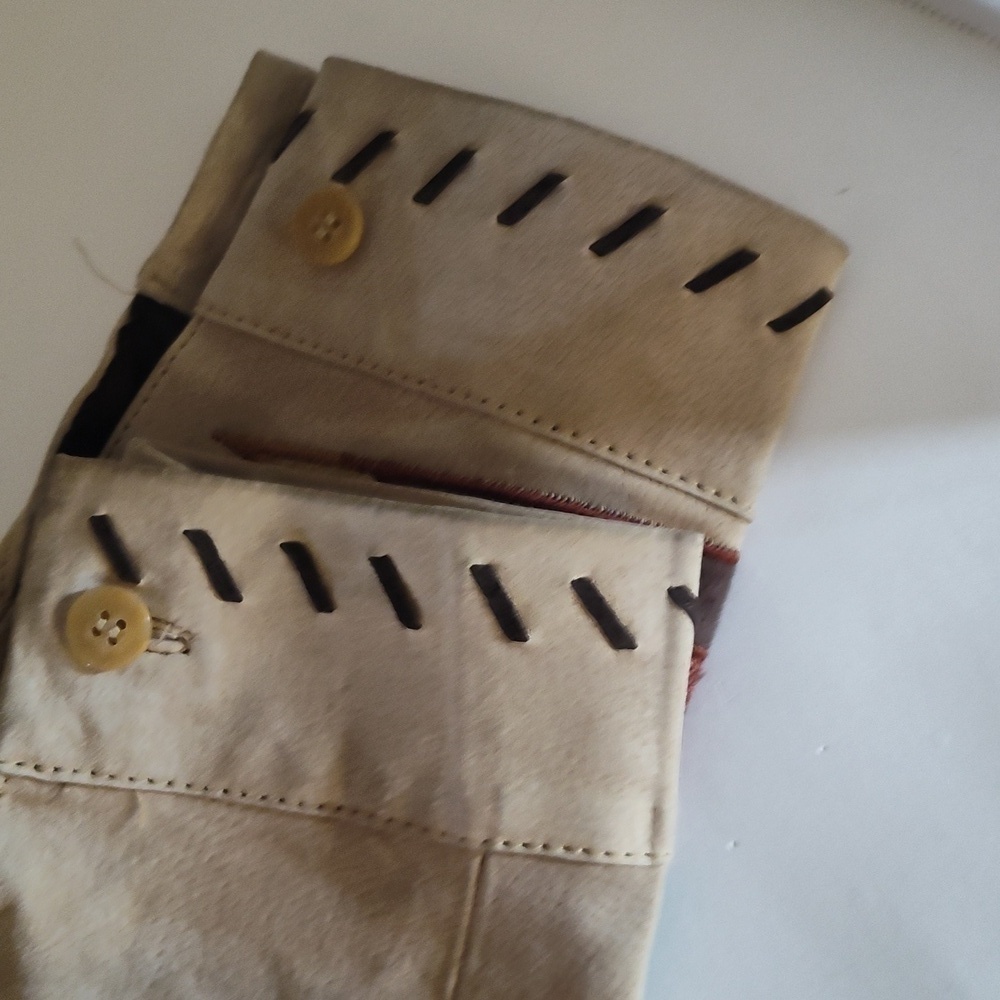 The Quacker Factory Womens Safari Suede Coat w/leather stitching Size Large - Picture 14 of 16